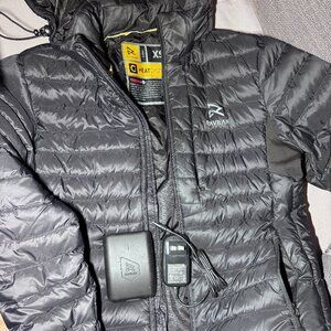 Ravean Men's Down Heated Jacket with 12V Battery Kit XS
